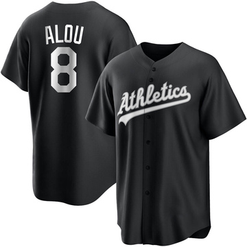 Felipe Alou Men's Replica Oakland Athletics Black/White Jersey