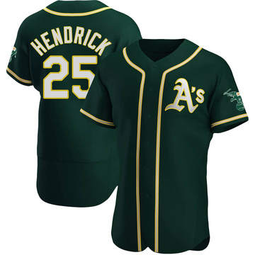 George Hendrick Men's Authentic Oakland Athletics Green Alternate Jersey