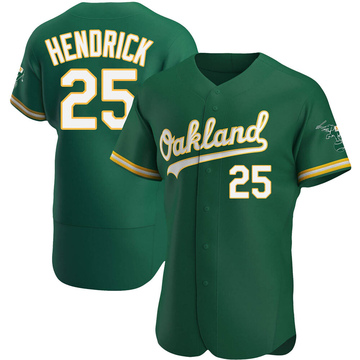 George Hendrick Men's Authentic Oakland Athletics Green Kelly Alternate Jersey