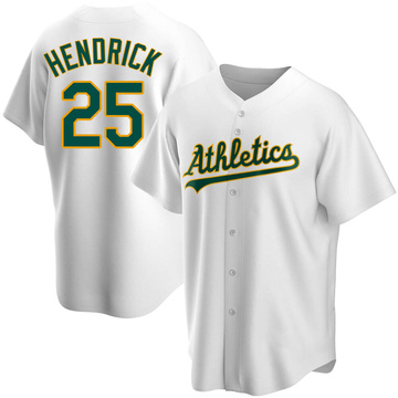 George Hendrick Youth Replica Oakland Athletics White Home Jersey