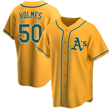 Grant Holmes Youth Replica Oakland Athletics Gold Alternate Jersey