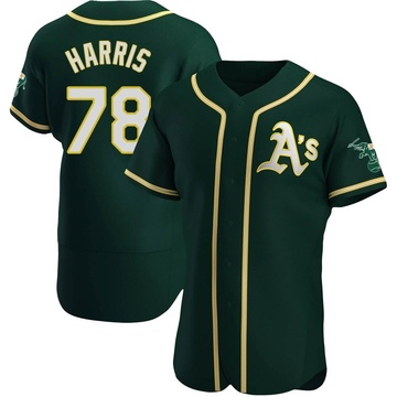 Hogan Harris Men's Authentic Oakland Athletics Green Alternate Jersey
