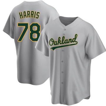 Hogan Harris Men's Replica Oakland Athletics Gray Road Jersey
