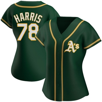 Hogan Harris Women's Authentic Oakland Athletics Green Alternate Jersey