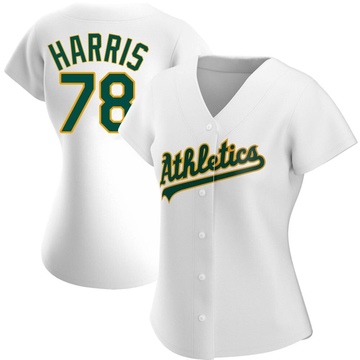 Hogan Harris Women's Authentic Oakland Athletics White Home Jersey