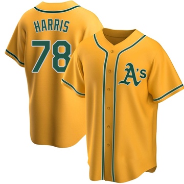 Hogan Harris Youth Replica Oakland Athletics Gold Alternate Jersey