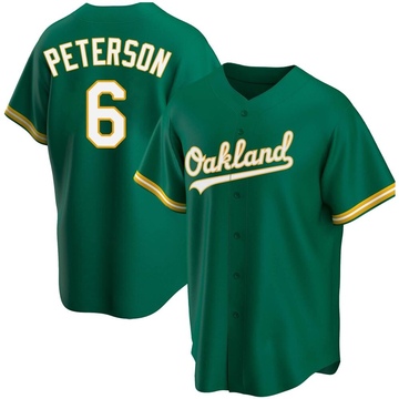 Jace Peterson Men's Replica Oakland Athletics Green Kelly Alternate Jersey