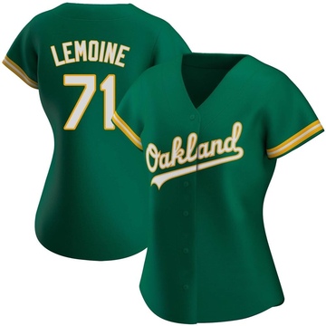 Jacob Lemoine Women's Authentic Oakland Athletics Green Kelly Alternate Jersey