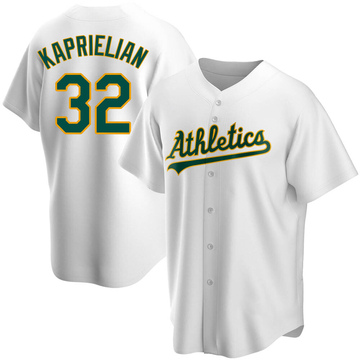 James Kaprielian Men's Replica Oakland Athletics White Home Jersey