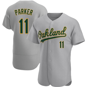 Jarrod Parker Men's Authentic Oakland Athletics Gray Road Jersey
