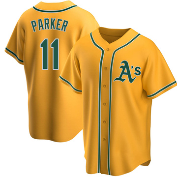 Jarrod Parker Men's Replica Oakland Athletics Gold Alternate Jersey