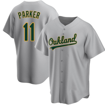 Jarrod Parker Men's Replica Oakland Athletics Gray Road Jersey