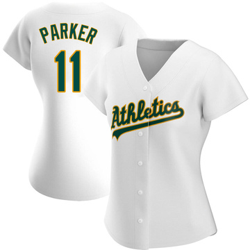 Jarrod Parker Women's Replica Oakland Athletics White Home Jersey