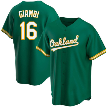 Jason Giambi Men's Replica Oakland Athletics Green Kelly Alternate Jersey
