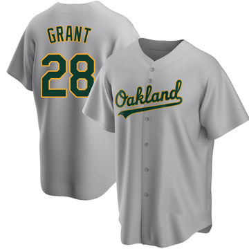 Jim Mudcat Grant Men's Replica Oakland Athletics Gray Road Jersey