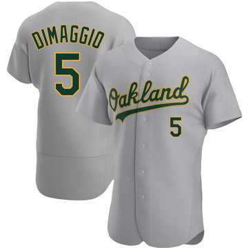 Joe Dimaggio Men's Authentic Oakland Athletics Gray Road Jersey