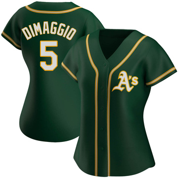 Joe Dimaggio Women's Authentic Oakland Athletics Green Alternate Jersey