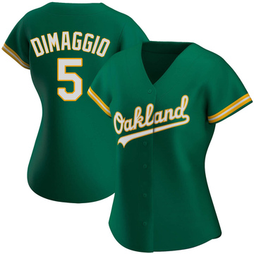 Joe Dimaggio Women's Authentic Oakland Athletics Green Kelly Alternate Jersey