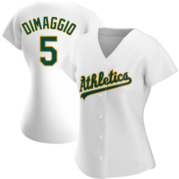 Joe Dimaggio Women's Authentic Oakland Athletics White Home Jersey