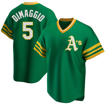 Joe Dimaggio Youth Replica Oakland Athletics Green R Kelly Road Cooperstown Collection Jersey