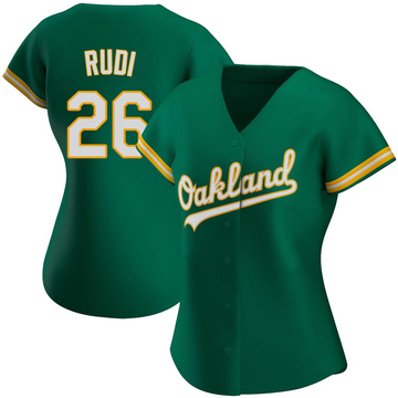 Joe Rudi Women's Authentic Oakland Athletics Green Kelly Alternate Jersey