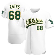 Joey Estes Men's Authentic Oakland Athletics White Home Jersey