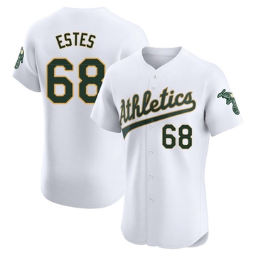 Joey Estes Men's Elite Oakland Athletics White Home Jersey