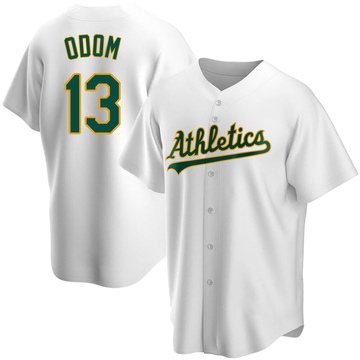 John Odom Men's Replica Oakland Athletics White Home Jersey