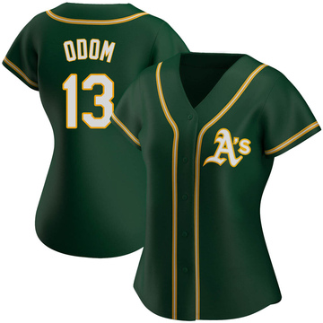 John Odom Women's Authentic Oakland Athletics Green Alternate Jersey