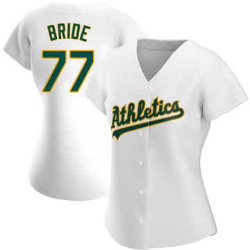 Jonah Bride Women's Authentic Oakland Athletics White Home Jersey