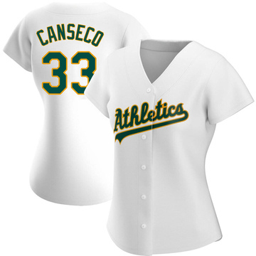 Jose Canseco Women's Authentic Oakland Athletics White Home Jersey
