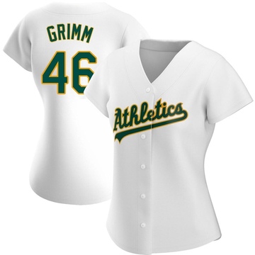 Justin Grimm Women's Replica Oakland Athletics White Home Jersey