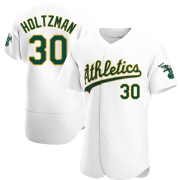 Ken Holtzman Men's Authentic Oakland Athletics White Home Jersey