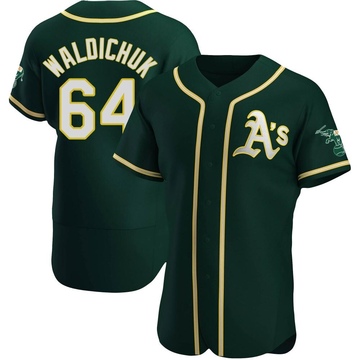 Ken Waldichuk Men's Authentic Oakland Athletics Green Alternate Jersey