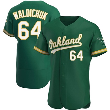 Ken Waldichuk Men's Authentic Oakland Athletics Green Kelly Alternate Jersey