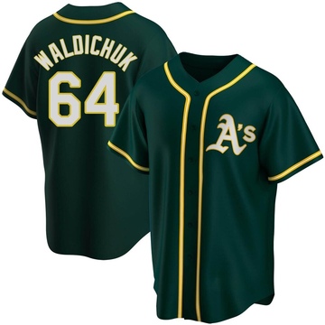 Ken Waldichuk Men's Replica Oakland Athletics Green Alternate Jersey