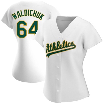 Ken Waldichuk Women's Authentic Oakland Athletics White Home Jersey