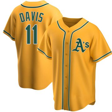 Khris Davis Youth Replica Oakland Athletics Gold Alternate Jersey