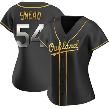 Kirby Snead Women's Replica Oakland Athletics Black Golden Alternate Jersey