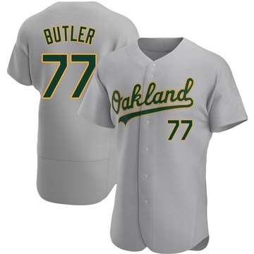 Lawrence Butler Men's Authentic Oakland Athletics Gray Road Jersey