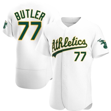 Lawrence Butler Men's Authentic Oakland Athletics White Home Jersey