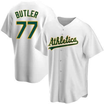 Lawrence Butler Men's Replica Oakland Athletics White Home Jersey