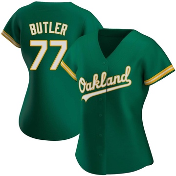 Lawrence Butler Women's Authentic Oakland Athletics Green Kelly Alternate Jersey
