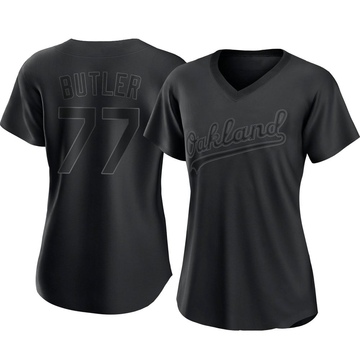 Lawrence Butler Women's Replica Oakland Athletics Black Pitch Fashion Jersey