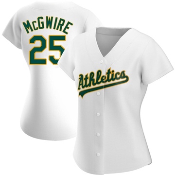 Mark McGwire Women's Authentic Oakland Athletics White Home Jersey