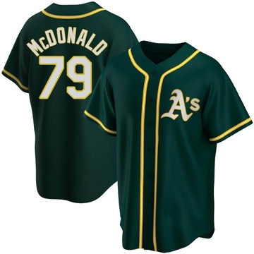 Mickey McDonald Youth Replica Oakland Athletics Green Alternate Jersey