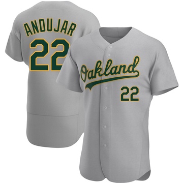 Miguel Andujar Men's Authentic Oakland Athletics Gray Road Jersey