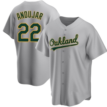 Miguel Andujar Men's Replica Oakland Athletics Gray Road Jersey