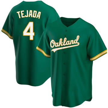 Miguel Tejada Men's Replica Oakland Athletics Green Kelly Alternate Jersey