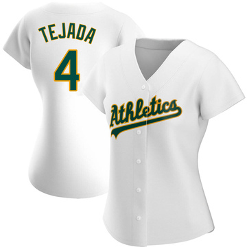Miguel Tejada Women's Replica Oakland Athletics White Home Jersey